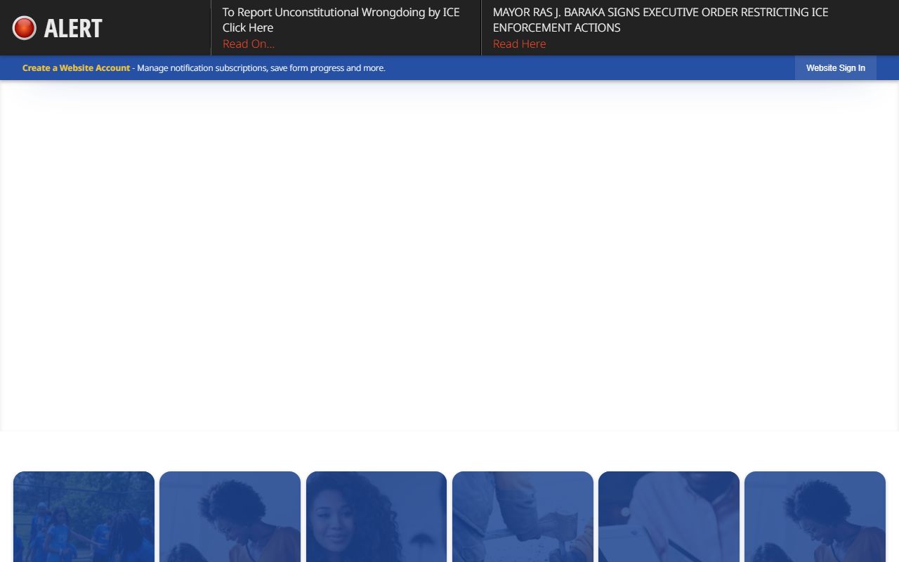 City of Newark website with information on municipal court and civil court records